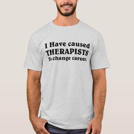 セラピーとメンタルヘルスの苦闘ユーモア Tシャツ (正面)