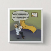 セラピーのくも恐怖症のクモおもしろい 缶バッジ (正面)