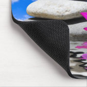 セラピーの石の石及びはすの花 マウスパッド (コーナー)