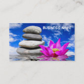 セラピーの石の石及びはすの花 名刺 (裏面)