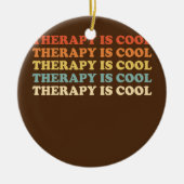セラピーはカッコいい美的トレンディーメンタルヘルス セラミックオーナメント (正面)