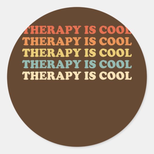 セラピーはカッコいい美的トレンディーメンタルヘルス ラウンドシール (正面)