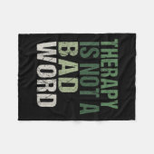 セラピーは悪い言葉ではないメンタルヘルス認識度 フリースブランケット (正面(横))