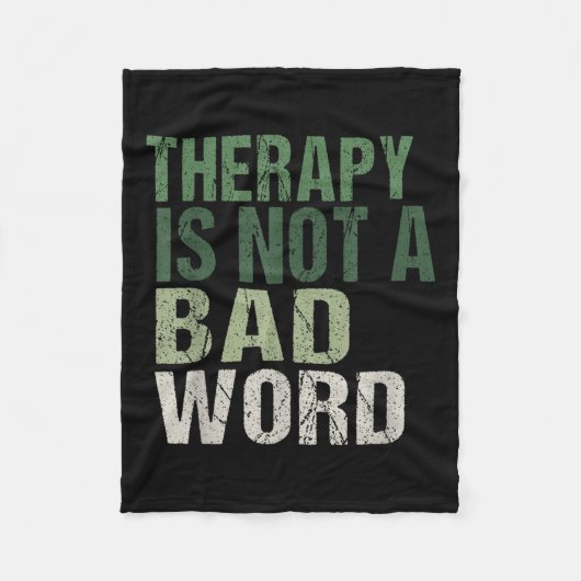 セラピーは悪い言葉ではないメンタルヘルス認識度 フリースブランケット (正面)
