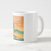 セラピーは要らない、ただサンタモニカが必要だ ジャンボコーヒーマグカップ (正面右)