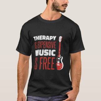 セラピーは高価な音楽は無料の音楽愛好家のおもしろい Tシャツ