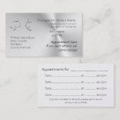 セラピーアポイントメントリマインダー、Talking Headsロゴ 予約カード (正面/裏面)