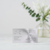 セラピーアポイントメントリマインダー、Talking Headsロゴ 予約カード (スタンド正面)