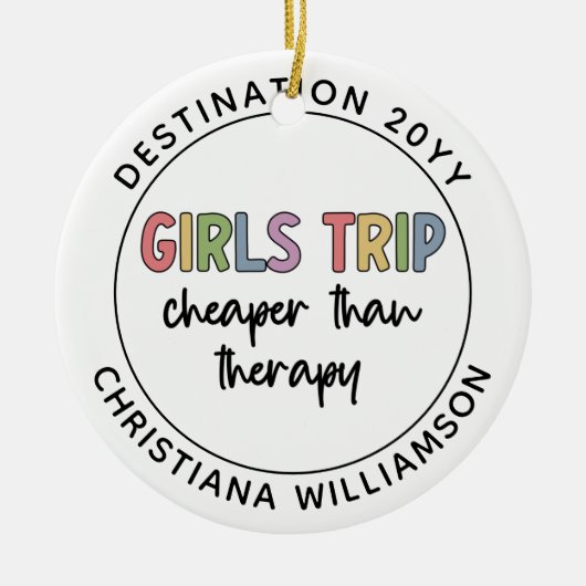 セラピーカスタムガールズトリップより安いガールズバカイ セラミックオーナメント (正面)