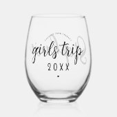 セラピーカスタム休暇よりも安い女子の旅 ステムなしワイングラス (正面)