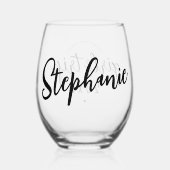 セラピーカスタム休暇よりも安い女子の旅 ステムなしワイングラス (裏面)