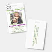 セラピードッグフォトIDバッジ バッジ (Front & Back)