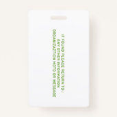 セラピードッグフォトIDバッジ バッジ (裏面)