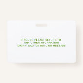 セラピードッグフォトIDバッジ バッジ (裏面)