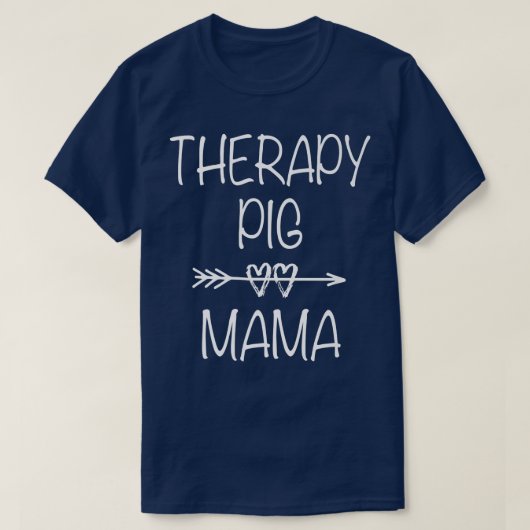 セラピーブタ母サービス動物の感情的サポートP Tシャツ (デザイン正面)