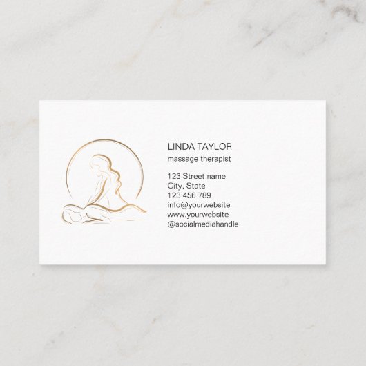 セラピーホリスティックマッサージヒーラーエナジービジネスCa 名刺 (裏面)