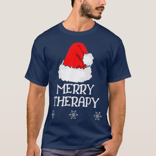 セラピーメリークリスマスの物理的または職業 Tシャツ (正面)