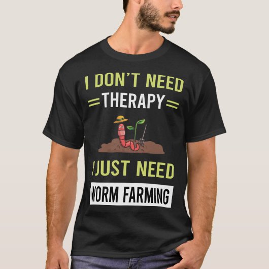 セラピーワーム農業農家バーミコポスト Tシャツ (正面)
