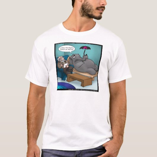 セラピー中の面白い象 Tシャツ (正面)