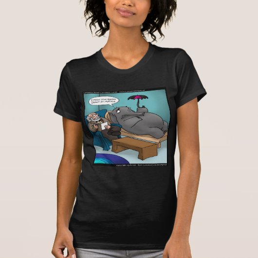 セラピー中の面白い象 Tシャツ (正面)