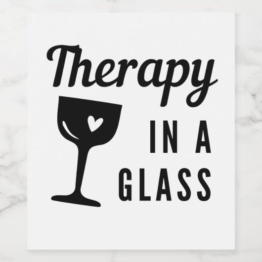 セラピー入りガラス引用文 ワインラベル (シングルラベル)