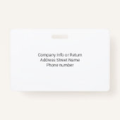 セラピー動物ID 1枚のフォトオプションバッジ バッジ (裏面)