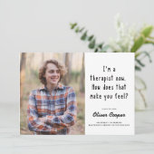 セラピー心理学の卒業に向けて 案内状 (スタンド正面)