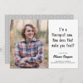 セラピー心理学の卒業に向けて 案内状 (正面/裏面)