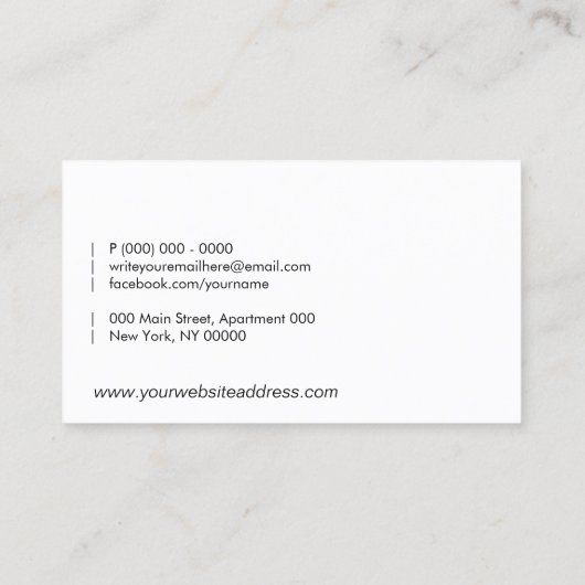 セラピー心理学者 名刺 (裏面)