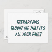 セラピー教えのせいだと思っている ポストカード (正面/裏面)
