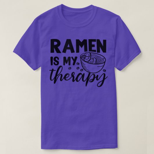 セラピー日本のの食文化としてのラーメン Tシャツ (デザイン正面)