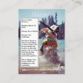 セラピー犬のセラピー訪問カード コーリングカード (裏面)