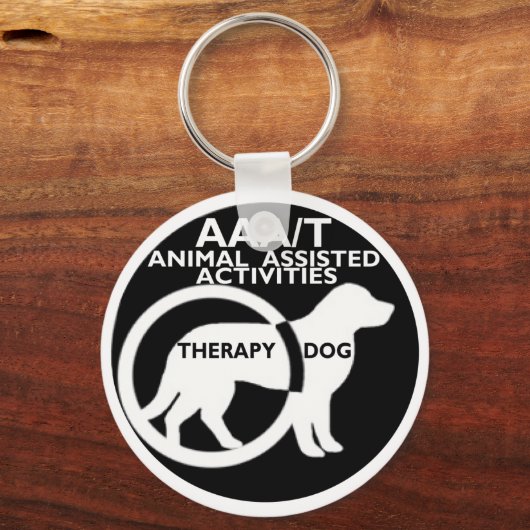 セラピー犬の動物支援活動 キーホルダー (正面)