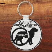 セラピー犬の動物支援活動 キーホルダー (正面)