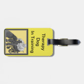 セラピー犬の訓練ラベル ラゲッジタグ (裏面横)