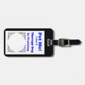 セラピー犬の訓練ラベル ラゲッジタグ (正面横)