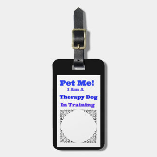 セラピー犬の訓練ラベル ラゲッジタグ