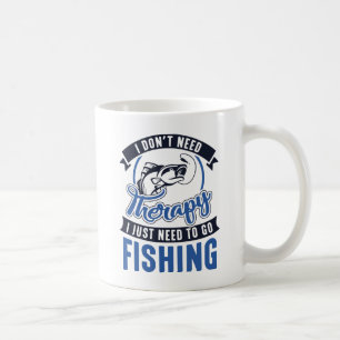 セラピー魚釣り コーヒーマグカップ