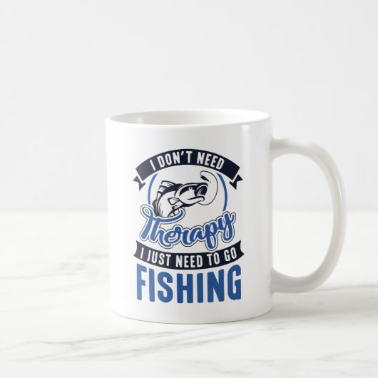 セラピー魚釣り コーヒーマグカップ (右)