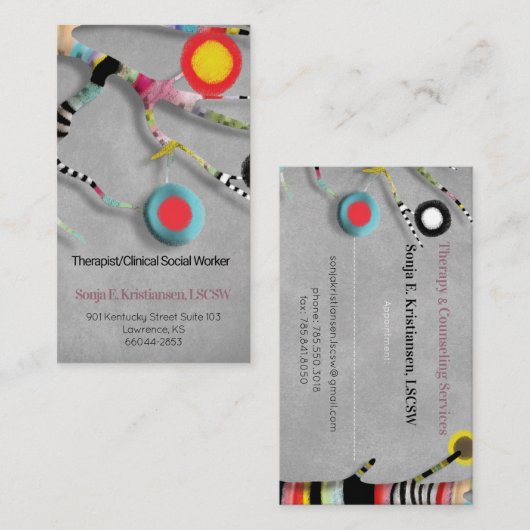 セラピー・カウンセリングサービス 名刺 (正面/裏面)