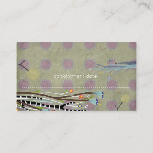 セラピー・カウンセリング・サービスアポイントメントカード 予約カード (裏面)