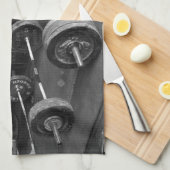 セラピー(バーベル) -やる気を起こさせるな""重量挙げ キッチンタオル (四つ折り)