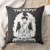 セラピー?私はカラスを飼っている クッション (ブランケット)