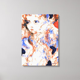 セラフ・エンジェル神話的な生き物インクペンスケッチ キャンバスプリント