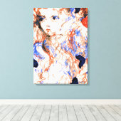 セラフ・エンジェル神話的な生き物インクペンスケッチ キャンバスプリント (インサイチュ (ウッドフロア))