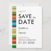 セラプサマーストライプ | 写真の保存日付 招待状 (正面)