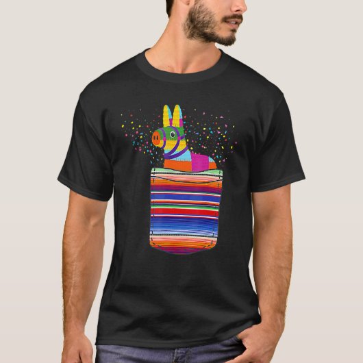 セラプポケットピナタメキシコのピーク外メキシコ Tシャツ (正面)