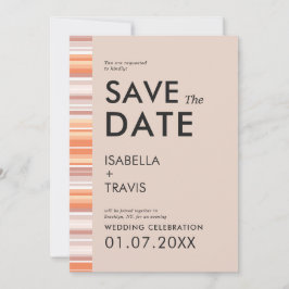 セラペ秋シーズンストライプ | 写真の保存日付 招待状