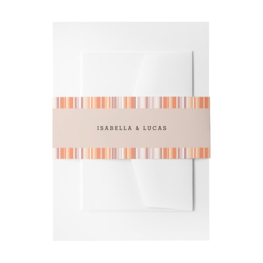 セラペ秋シーズン垂直ストライプ 招待状ベリーバンド (正面例)