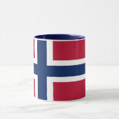 セラミッエレガントク上のヴィンテージノルウェー国旗 マグカップ (中央)
